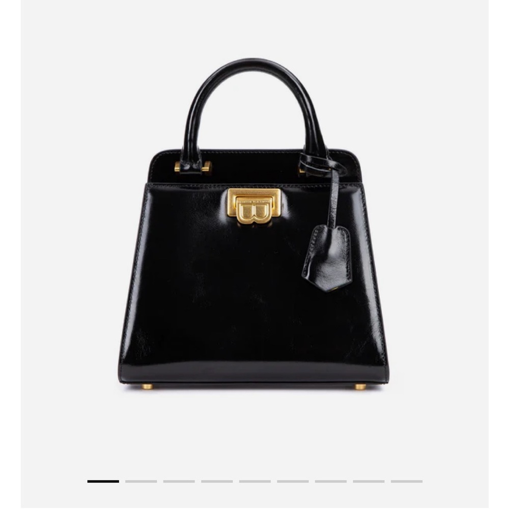 Brandon Blackwood Elegant Black Satchel with Gold Hardware - Jasmine Bag